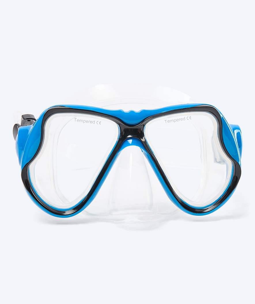 Watery volwassenen duikmasker (+12) - Hudson - Zwart/blauw