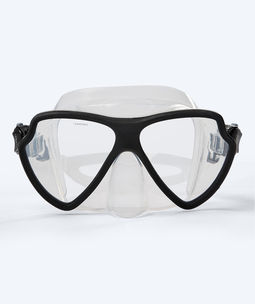 Watery volwassenen duikmasker (vanaf 15 jaar) - Itzel - Zwart