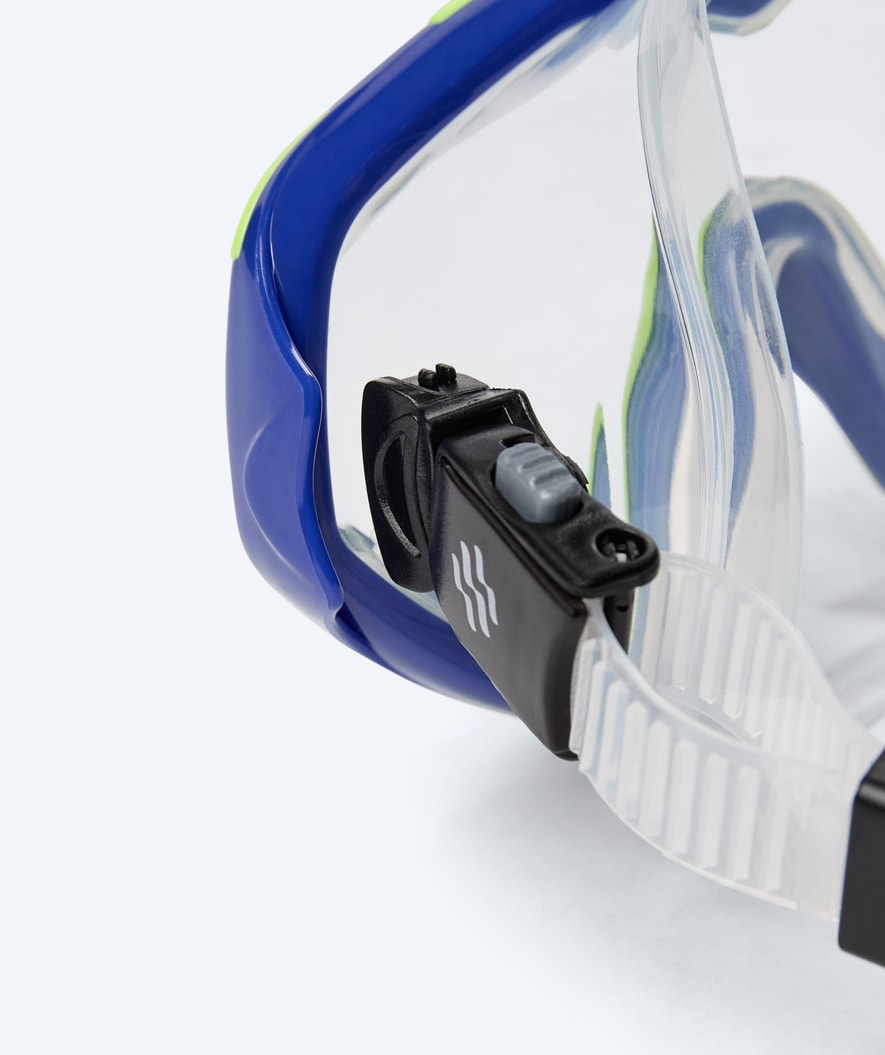 Watery volwassenen Combo snorkelset (vanaf 15 jaar) - Leach Pro - Blauw/geel