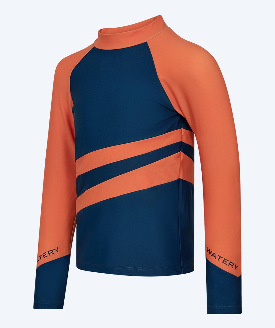 Watery kind UV-shirt - Manami Lange Mouw Rashguard - Oranje/blauw