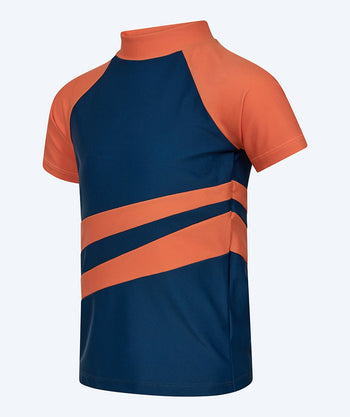 Watery kind UV-shirt - Manami Korte Mouw Rashguard - Oranje/blauw