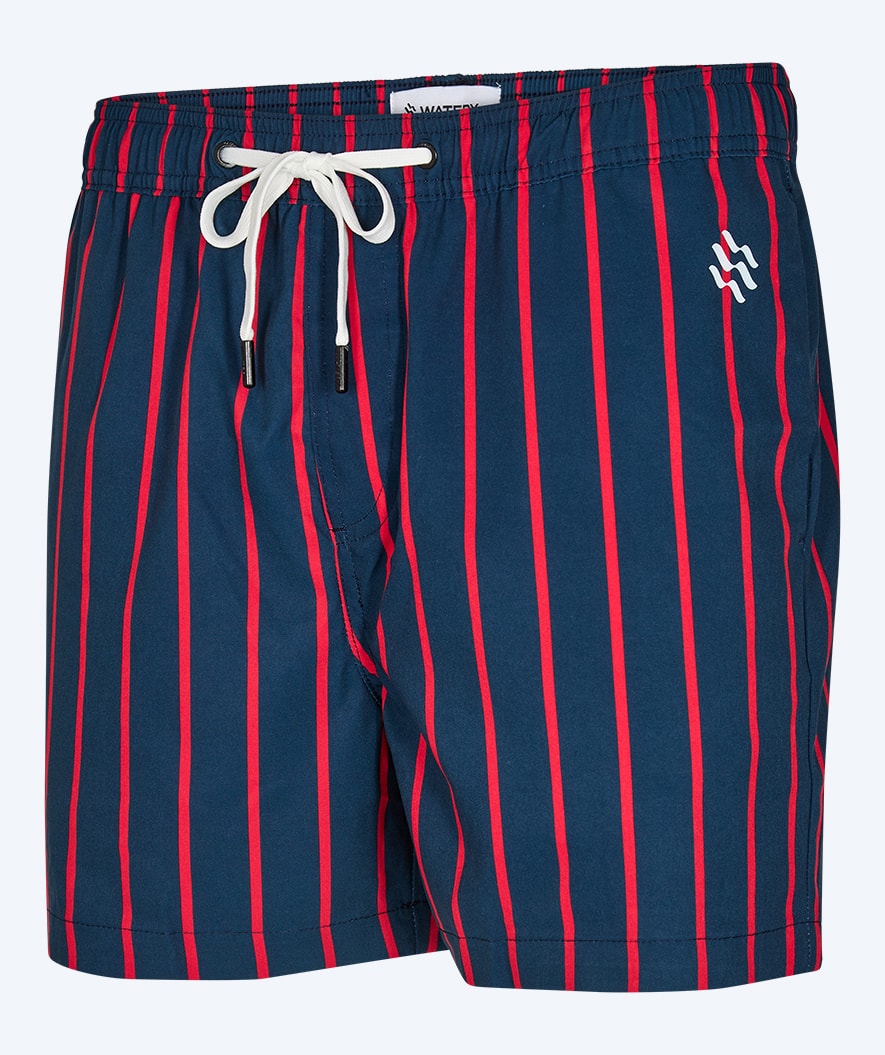 Watery heren zwembroek - Marilla Eco - Donkerblauw/rood