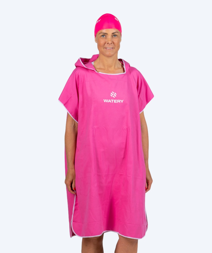 Watery volwassenen badponcho - Microvezel - Roze