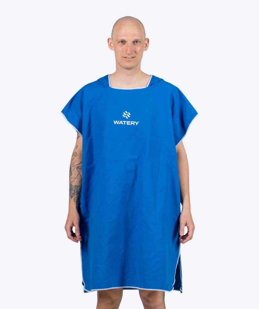 Watery volwassenen badponcho - Microvezel - Koninklijk blauw