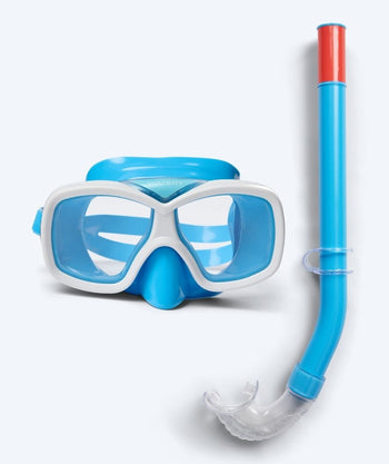 Watery junior Combo snorkelset (8-15) - Misu - Blauw