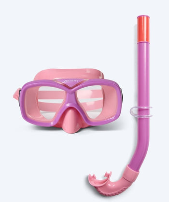 Watery junior Combo snorkelset (8-15) - Misu - Roze/paars