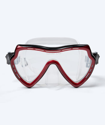 Watery volwassenen duikmasker (vanaf 15 jaar) - Nebula - Zwart/rood
