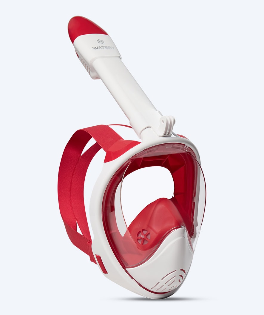 Watery kind snorkelmasker - Oxygen - Wit/rood