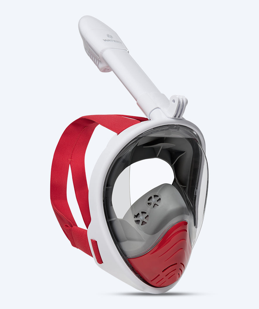 Watery kind snorkelmasker - Oxygen - Wit/rood