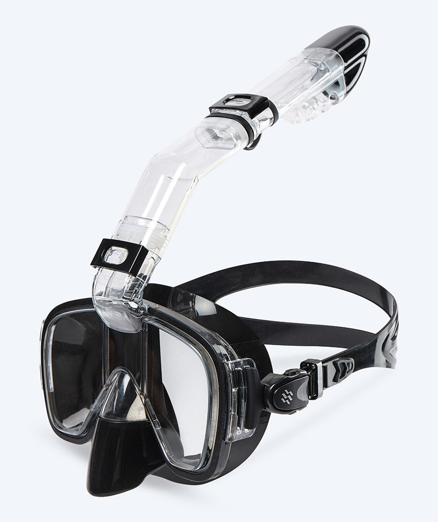 Watery volwassenen snorkelmasker - Pearl - Zwart