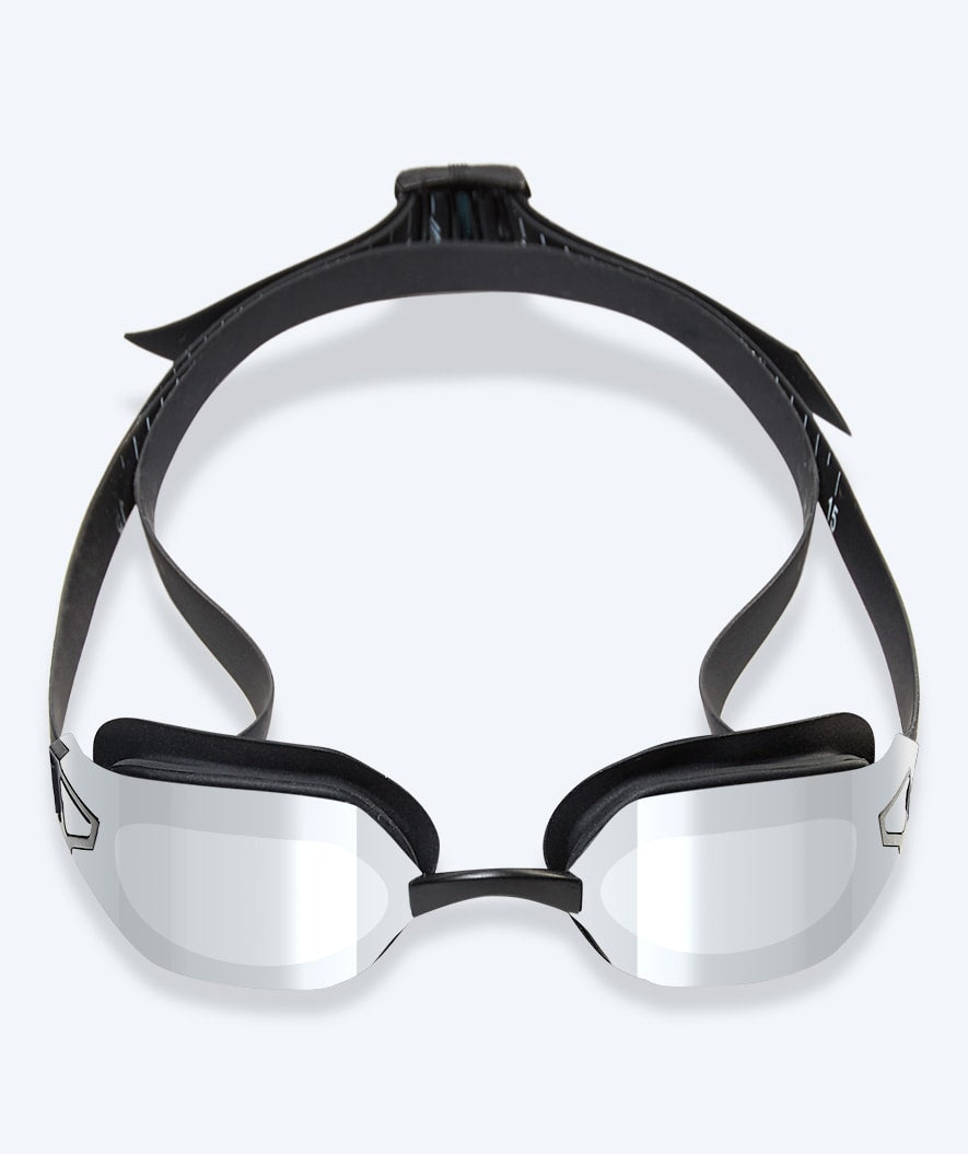 Watery kind wedstrijd zwembril - Power Lane - Zwart/zilver