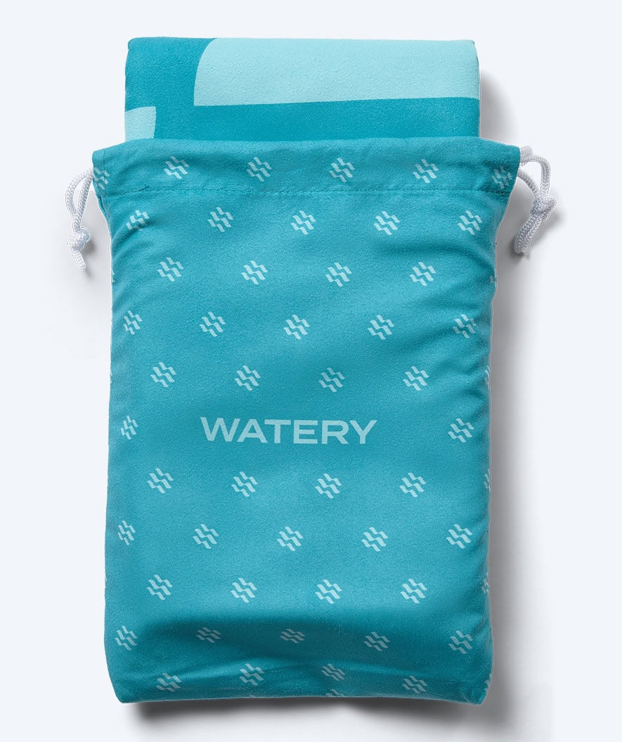 Watery microvezel handdoek (175 x 110 cm) - Rafferty - Ocean Blue