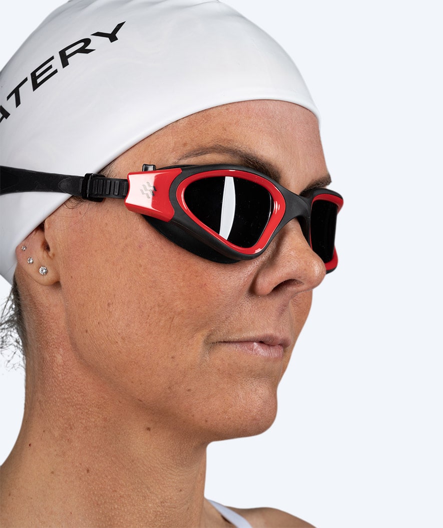 Watery training zwembril - Raven Active - Zwart/rood