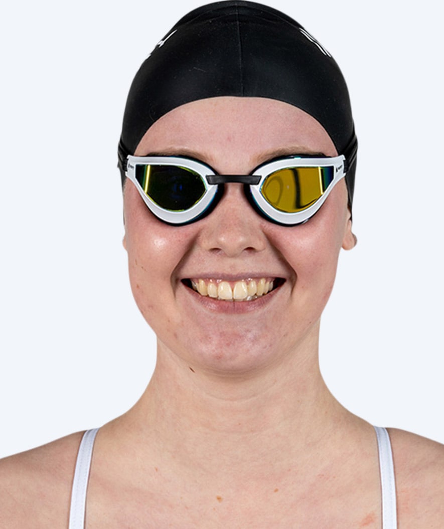 Watery training zwembril - Superior Mirror - Wit/Zwart