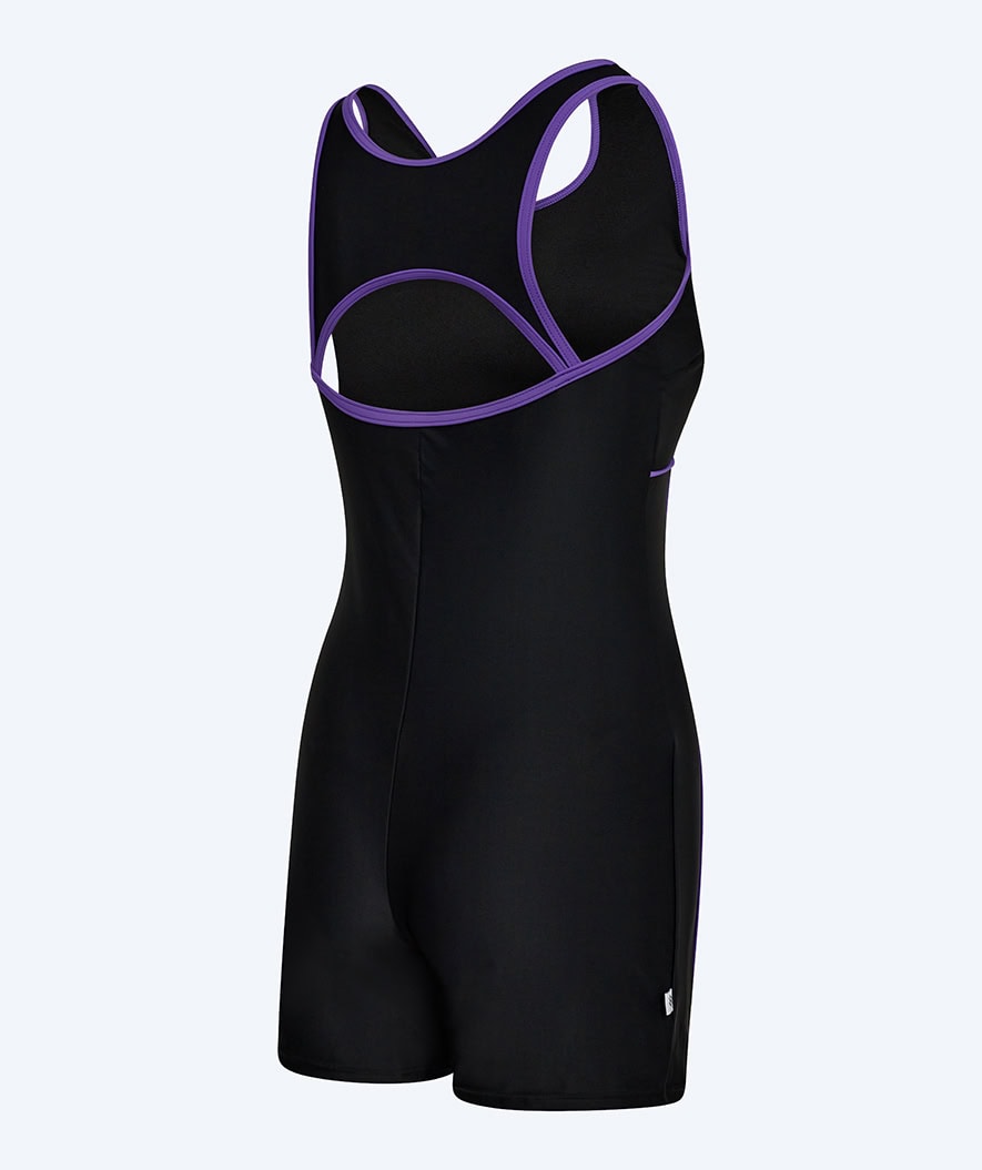 dames badpak met pijpjes - Tirta - Zwart/paars dames badpak met pijpjes - Tirta - Zwart/paars
