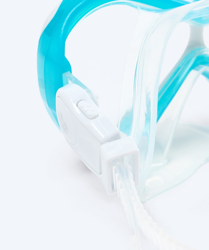 Watery kind Combo snorkelset - Triton Full-dry - Lichtblauw