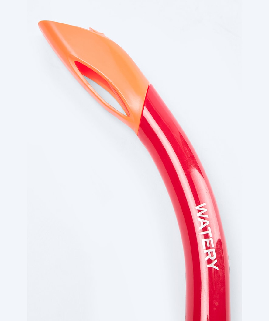 Watery kind Combo snorkelset - Triton Semi-dry - Rood