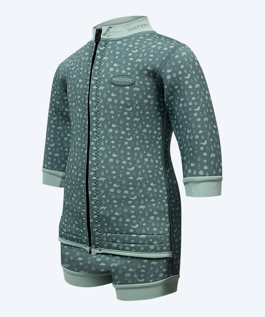 Watery baby wetsuit - Tropical Wrap'n Nappy - Groen