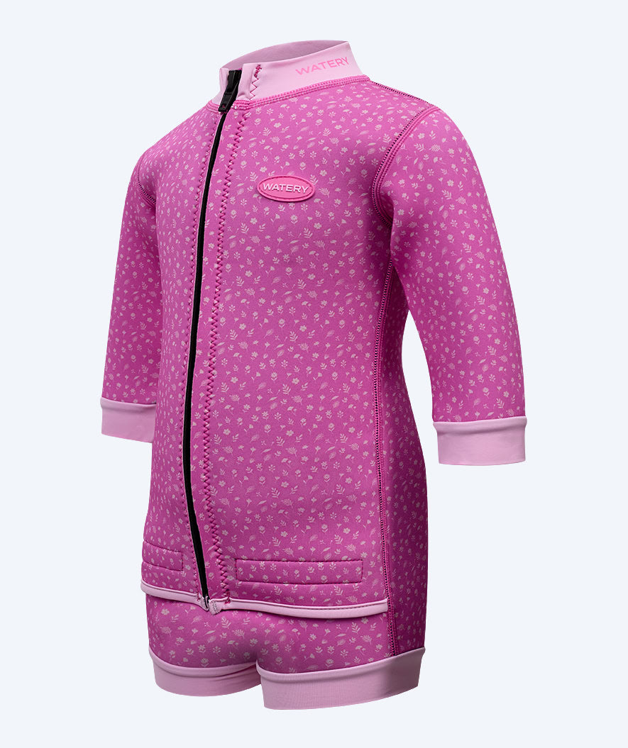 Watery baby wetsuit - Tropical Wrap'n Nappy - Roze