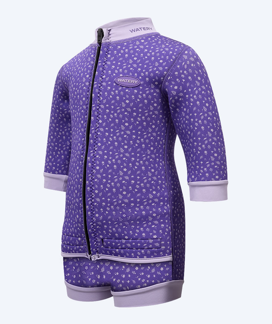 Watery baby wetsuit - Tropical Wrap'n Nappy - Paars