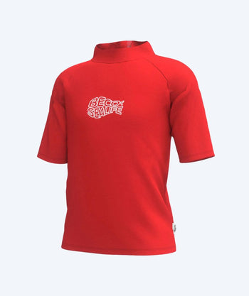 Beco kind UV-shirt - Sealife Korte Mouw Rashguard - Rood