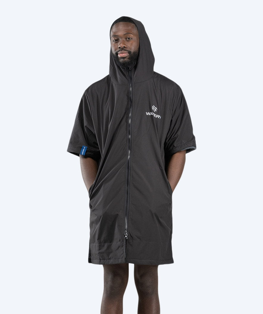 Watery surf poncho - Waterproof - Zwart