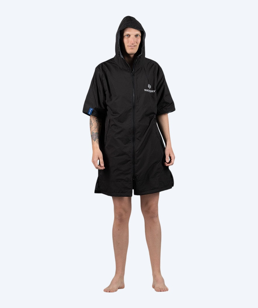 Watery surf poncho - Waterproof - Zwart