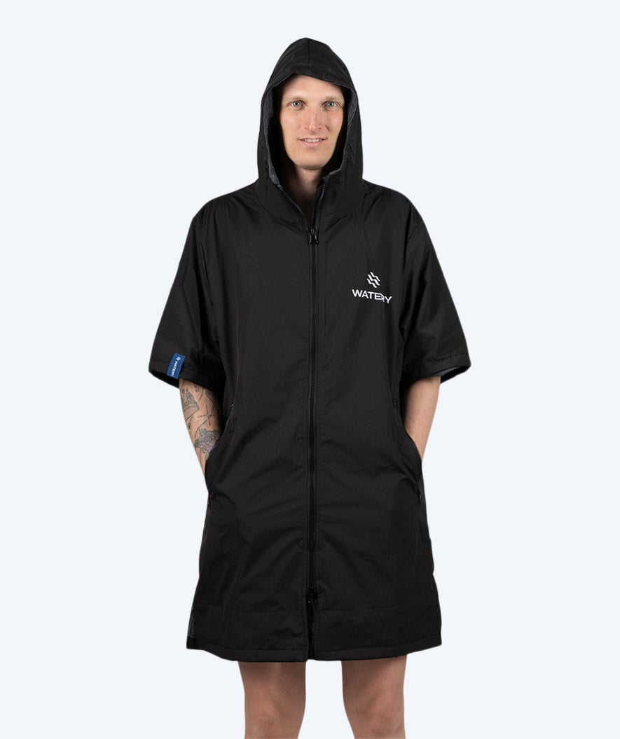 Watery surf poncho - Waterproof - Zwart