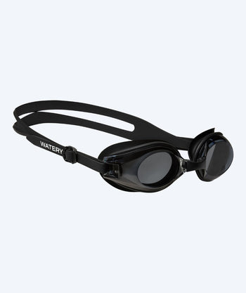 Watery bijziende zwembril op sterkte voor volwassenen - (-1.5) – (-7.0) - Biminis - Zwart (Smoke lens)