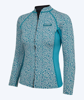 Watery neopreen shirt met rits voor dames - Lodge - Blauw/Wit