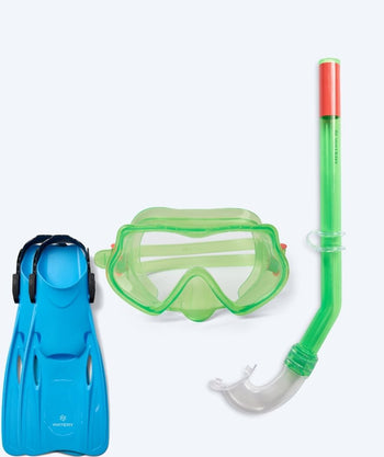 Watery kind snorkelset (4-10) - Winslet/Fleetwood - Groen/blauw