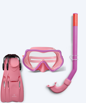 Watery kind snorkelset (4-10) - Pulina/Fleetwood - Roze/roze