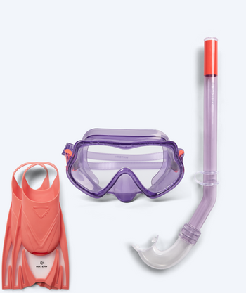 Watery kind snorkelset (4-10) - Winslet/Bimasha - Paars/roze