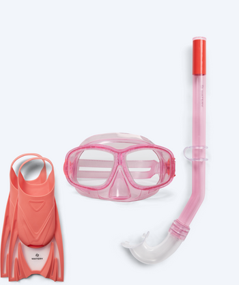 Watery kind snorkelset (4-10) - Wyre/Bimasha - Roze/roze