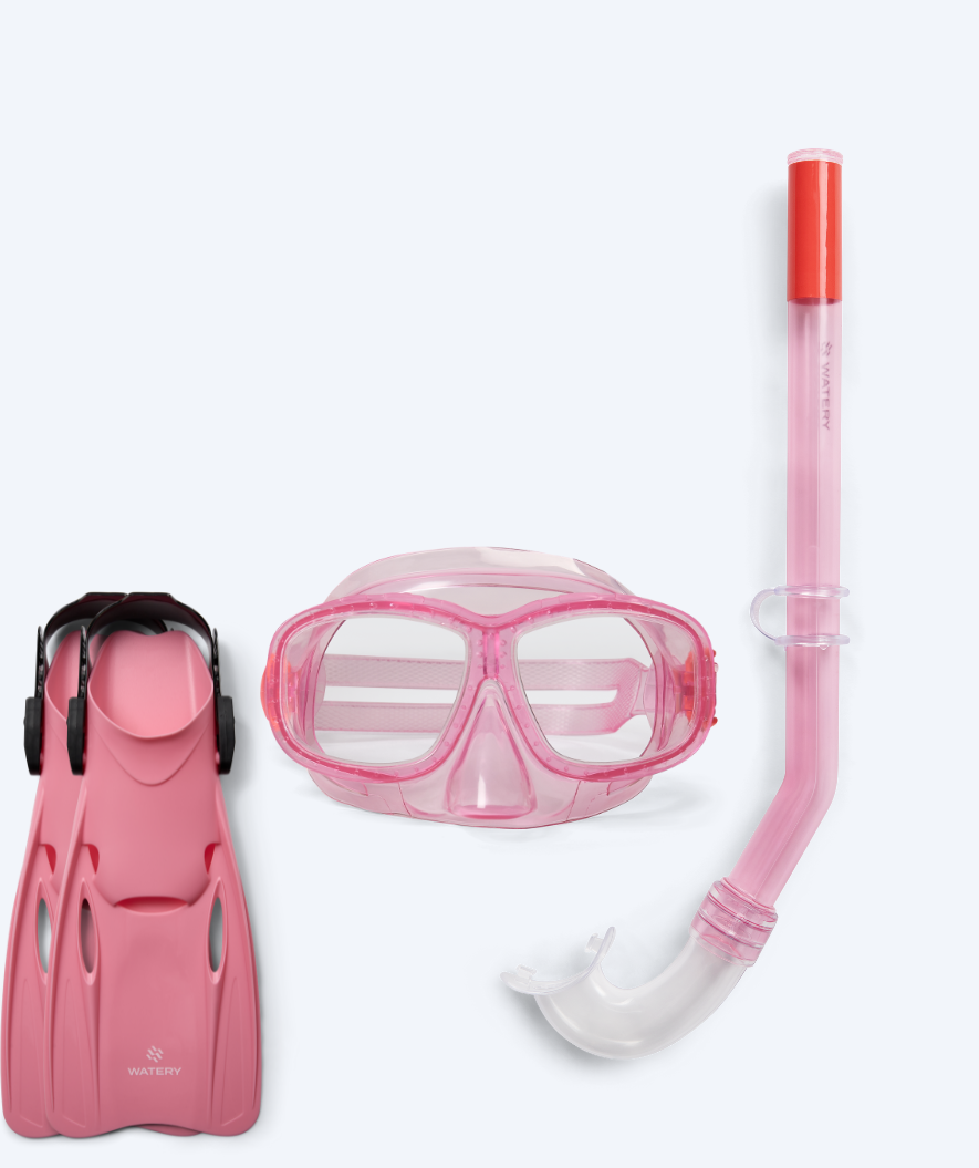 Watery kind snorkelset (4-10) - Wyre/Fleetwood - Roze/roze