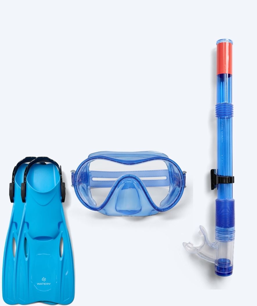 Watery junior snorkelset (8-15) - Jubal/Fleetwood - Blauw/blauw