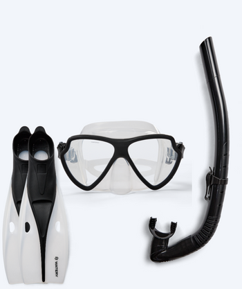 Watery volwassenen snorkelset (vanaf 15 jaar) - Itzel/Breeve - Zwart