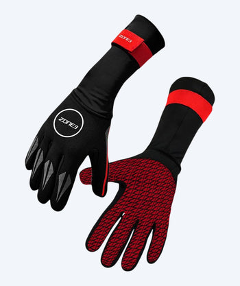 ZONE3 neopreen handschoenen - Neopreen (2mm) - Zwart/rood