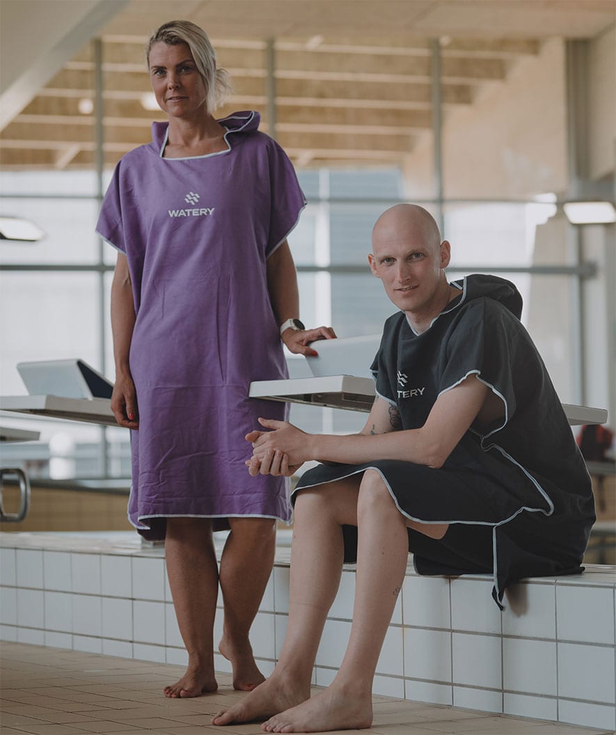 Watery volwassenen badponcho - Microvezel - Donkerblauw