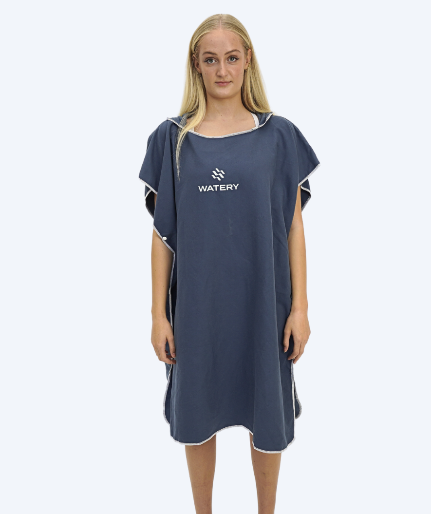 Watery volwassenen badponcho - Microvezel - Donkerblauw