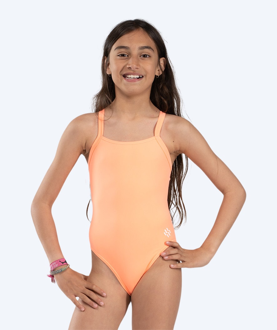 Watery meisjes badpak - Freestyler Solid - Koraal